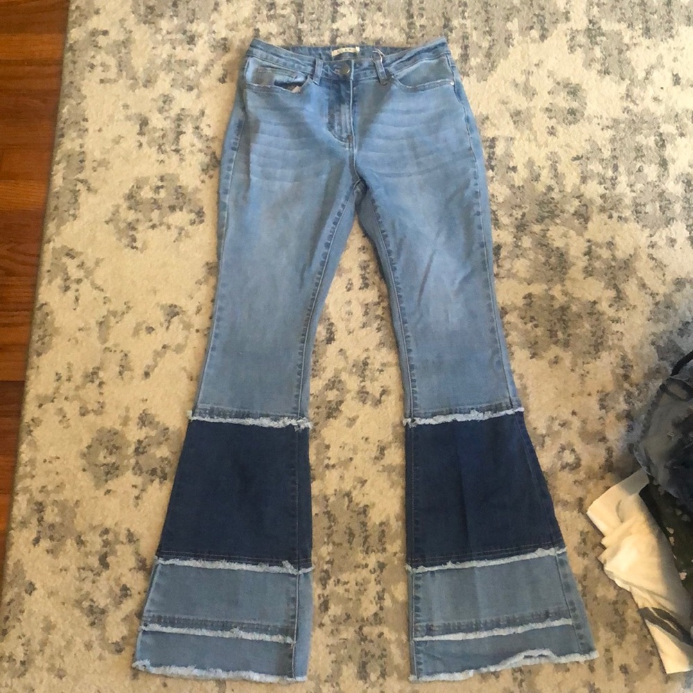 Patchwork Flare Jeans